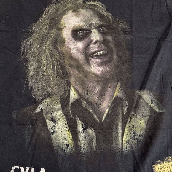 Halloween Beetlejuice CVLA T-Shirt Men's grunge graphic Tee Short Sleeve - Picture 3 of 6